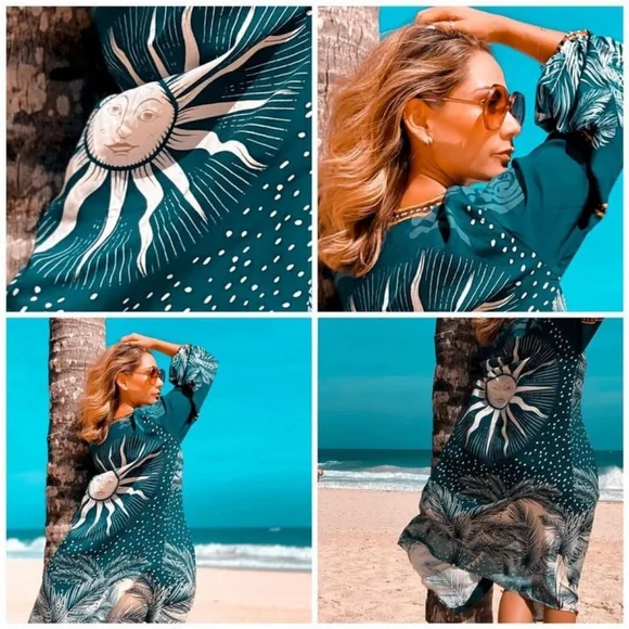 NWT AGUA BENDITA | Aldora Arabella Sun Kimono Cover Up - Picture 7 of 12
